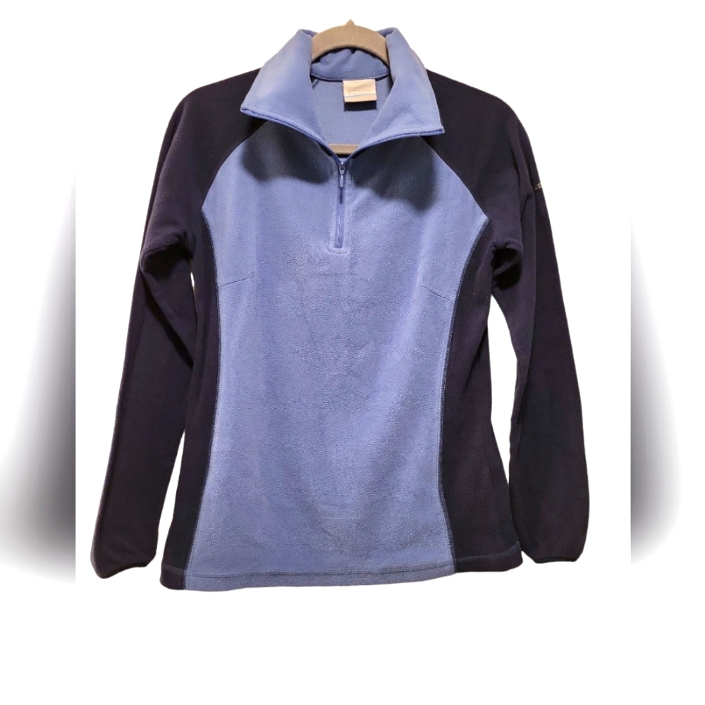 Columbia, Pullover, Long Sleeve, Zipper Upper, Collar, Lightweight, Soft, Wom Sm